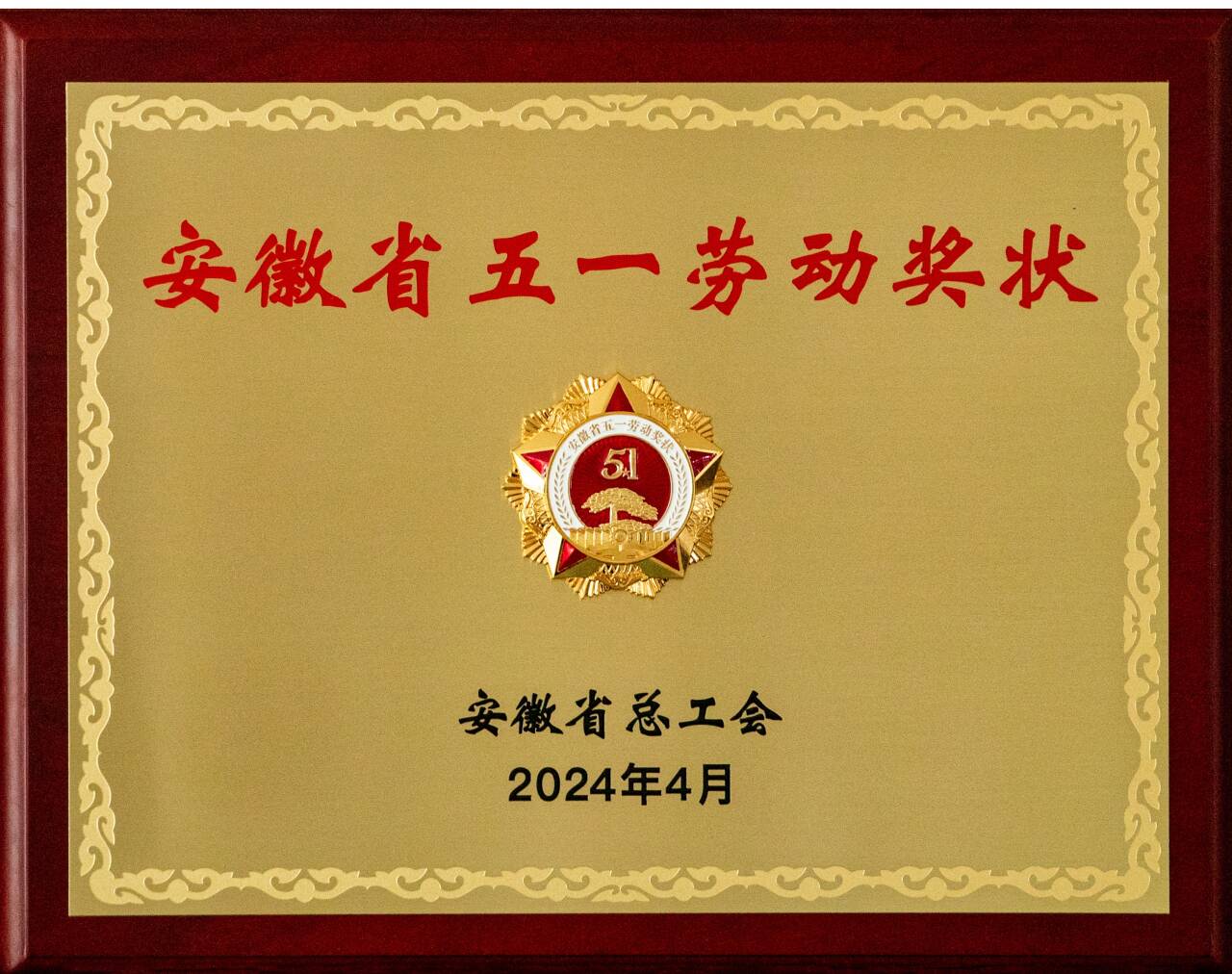 安徽省五一劳动奖状